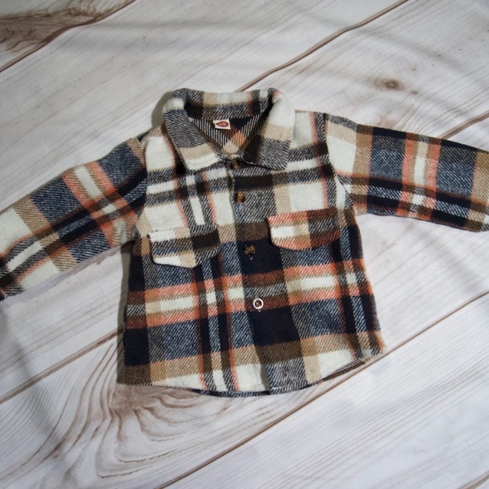Toddler Baby Boys Girl Long Sleeve Plaid Button Down Shirt 12-18 Months